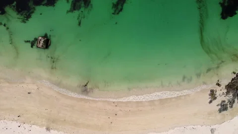 Beach in Lofoten Aerial Stock Footage 160170778