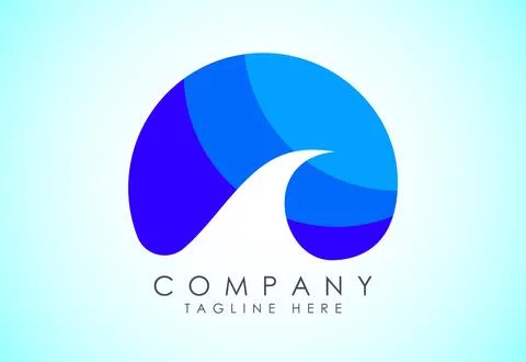 Beach logo design. Sun sunset sunrise with beach ocean sea water logo icon. Stock Illustration