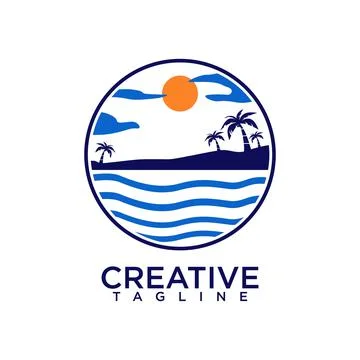 Beach logo Stock Illustration