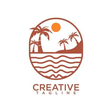 Beach logo Stock Illustration