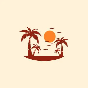 Beach logo Stock Illustration