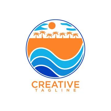 Beach logo Stock Illustration