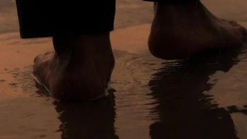 Beach, Lonely, Man, Sea Stock Footage 318674672