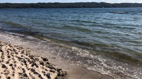 Beach Look to the Right 4K Water Waves Sand Summer Relax Stock Footage 115581859