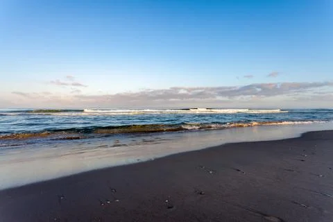 On the Beach looking out of the ocean Stock Photos