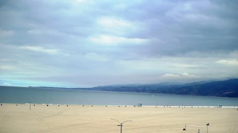 Beach in Los Angeles Stock Footage 108826959
