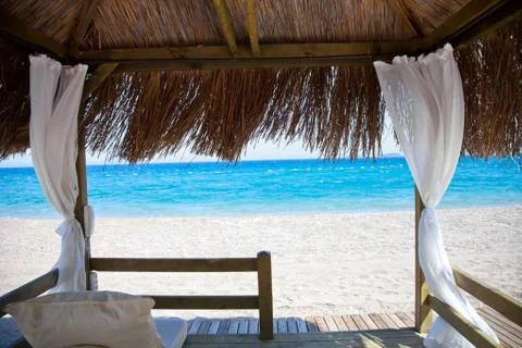 Beach lounge Stock Photos