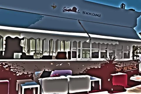 Beach lounge Stock Photos