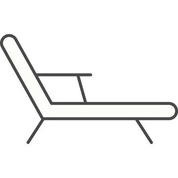 Beach lounger vector icon isolated Stock Illustration