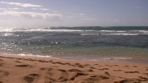 Beach Low Tide Stock Footage 6523651