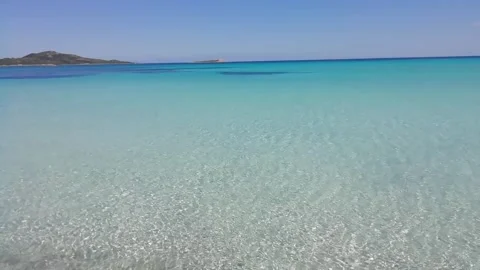 The beach of lu impostu  in Sardinia Stock Footage 134588027