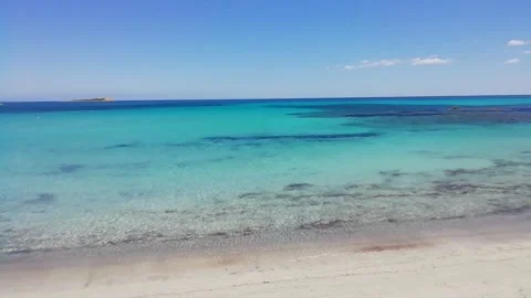 The beach of lu impostu  in Sardinia Stock Footage 134588028