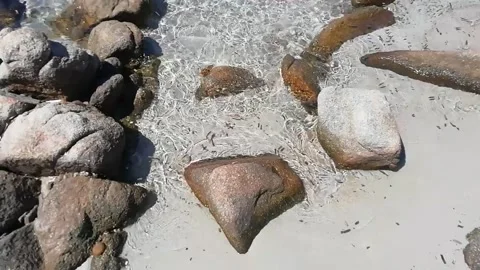 The beach of lu impostu  in Sardinia Stock Footage 134588041