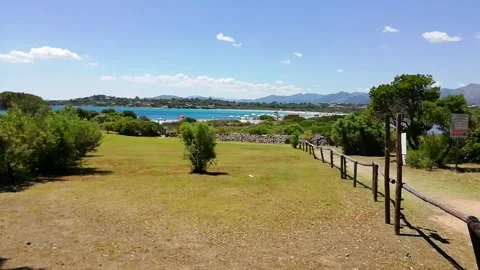 The beach of lu impostu  in Sardinia Stock Footage 134588067
