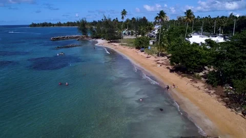 Beach Luqillo Video stock 250398863