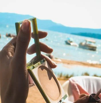 Beach makeup Stock Photos