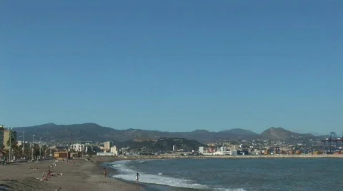 Beach Malaga Stock Footage 398044