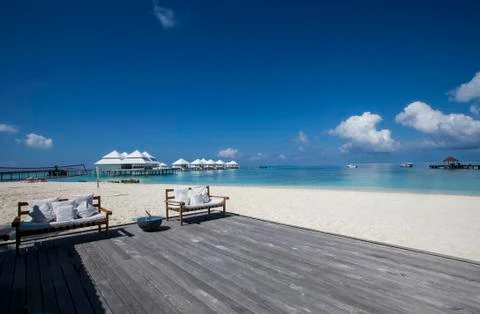 Beach in the maldives Stock Photos
