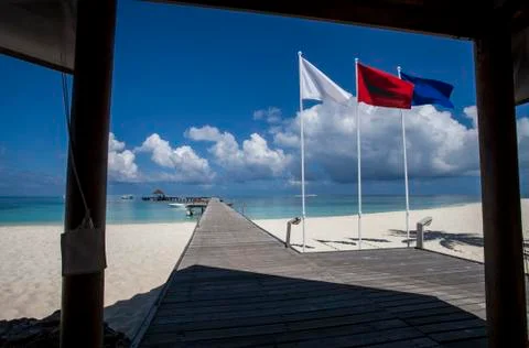 Beach in the maldives Stock Photos