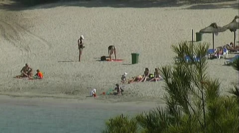 Beach in Mallorca Stock Footage 9975035