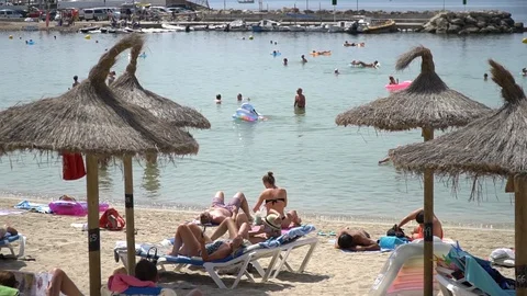Beach in Mallorca 動画素材 128348235
