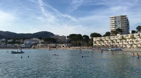 Beach at Mallorca - time-lapse Stock Footage 52265113
