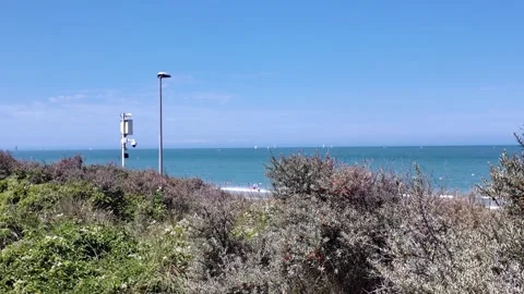 Beach at Malo-les-Bains in Dunkirk France Vídeo Stock 342815577