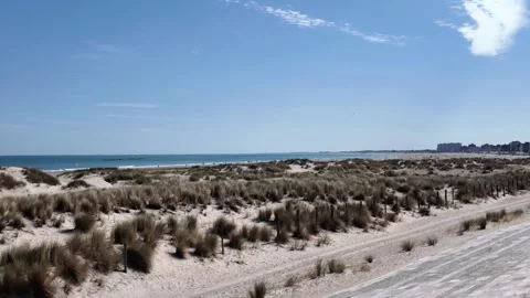 Beach at Malo-les-Bains in Dunkirk France Vídeos de archivo 342815585
