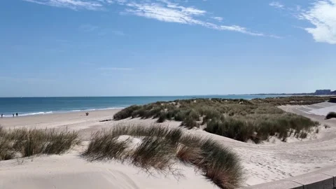 Beach at Malo-les-Bains in Dunkirk France Video stock 342815597