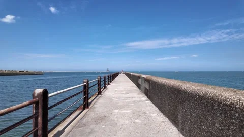 Beach at Malo-les-Bains in Dunkirk France 库存影片 342815611