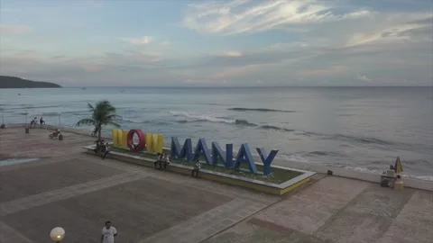 Beach in Manay, Davao Oriental Stock Footage 146630475