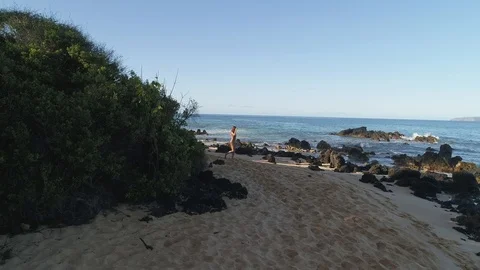 On the beach in Maui Stock Footage 111036030