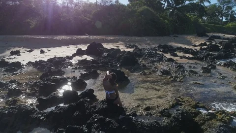 On the beach in Maui Stock Footage 111037320