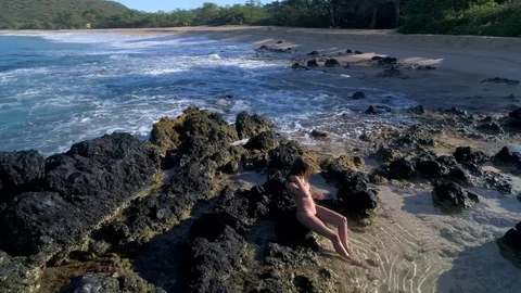 On the beach in Maui Stock Footage 111061042
