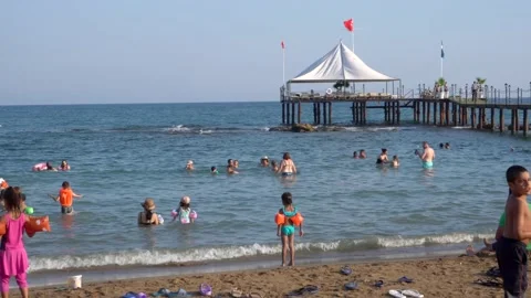 Beach - Mediteranean sea Stock Footage 157448895