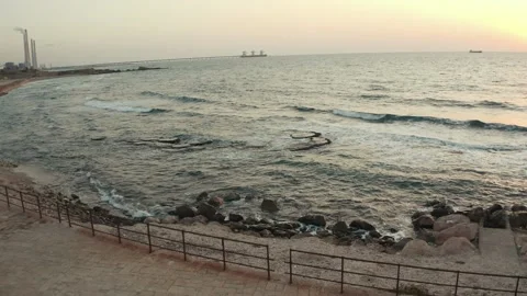A beach of the Mediterranean Sea Stock Footage 220448920