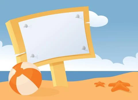 Beach message Stock Illustration