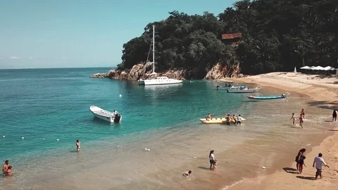 Beach on Mexico's Pacific coast Stock Footage 82387615