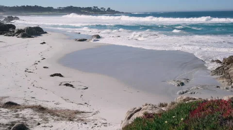 Beach in Monterey Video stock 57932090