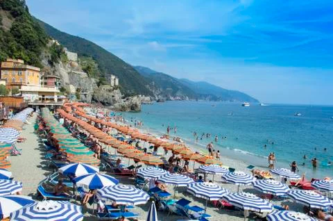 Beach at Monterosso Stock Photos