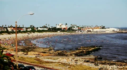 On the beach. Montevideo/Uruguay Stockbeeldmateriaal 10908612