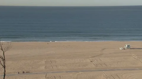 Beach morning, high angle Stock Footage 956960