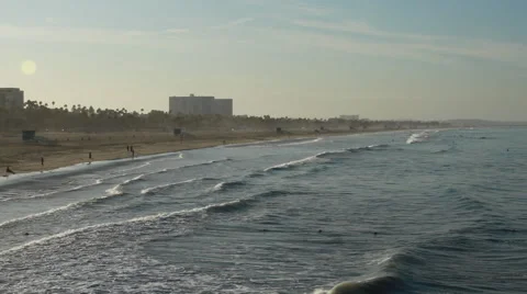 Beach in morning light Stock Footage 46833880