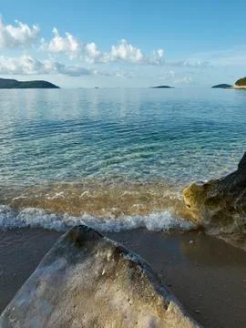 Beach in morning light Foto stock