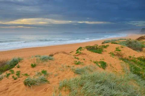 Beach in Morning, North Narrabeen, Sydney, New South Wales, Australia Stock Photos