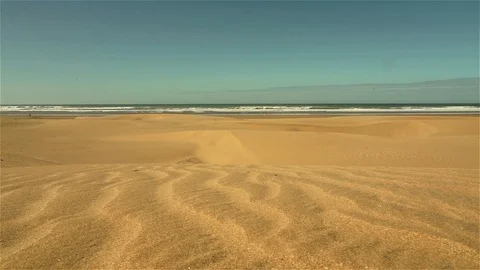 Beach on the moroccan Atlantic Coast Video stock 100566365