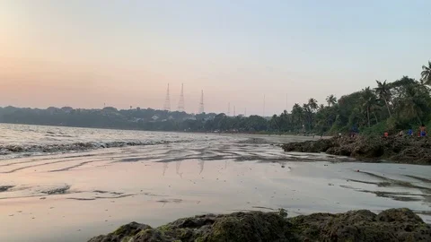 Beach Motion lapse Sunset - Goa Video stock 104069522