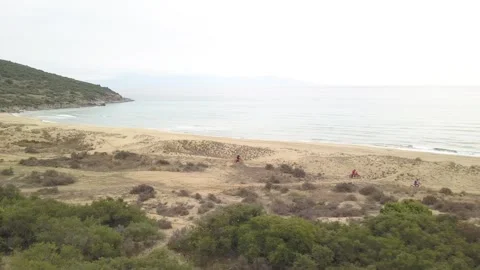 Beach motocross drone 스톡 동영상 274931900