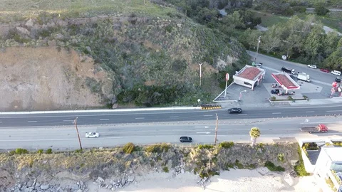 Beach Mountain View Stock Footage 128945346