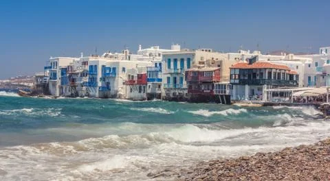 Beach of Mykonos Stock Photos